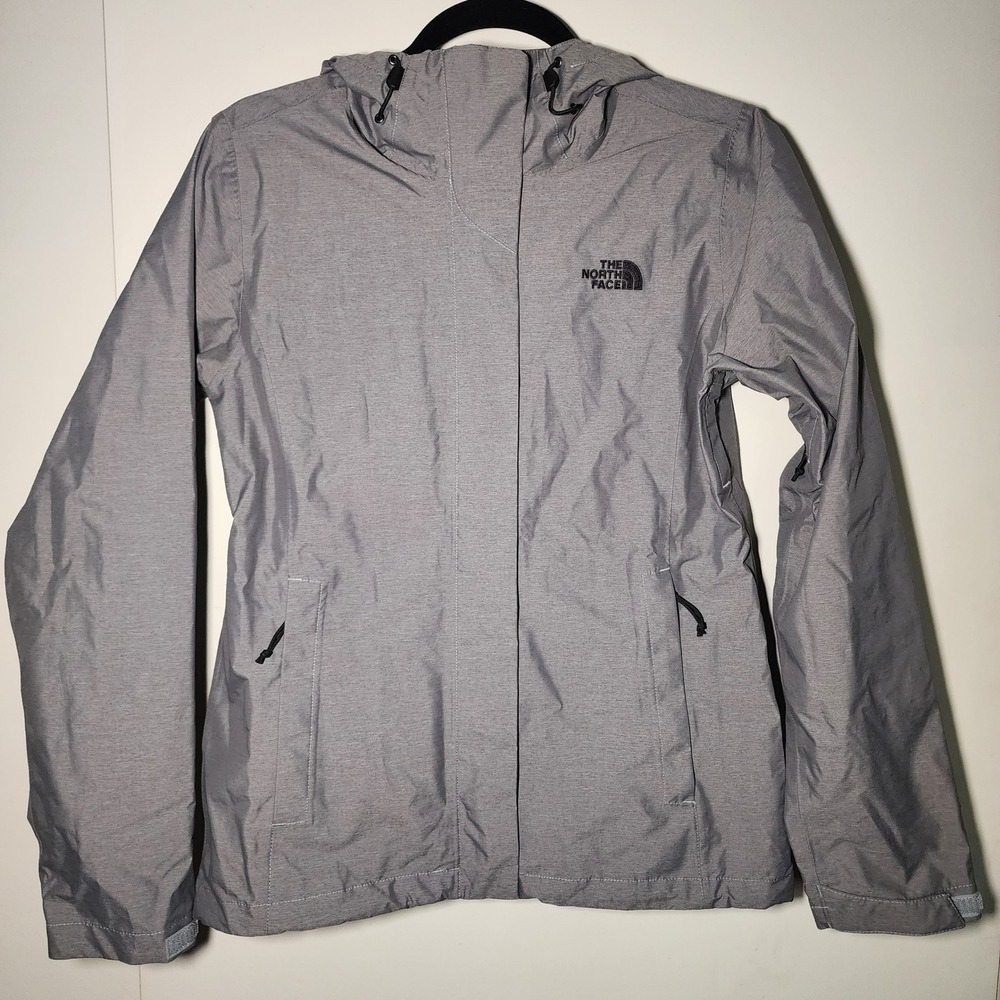 The North Face Rain Jacket Womens S Gray Excellent Venture 2 Waterproof Hooded
